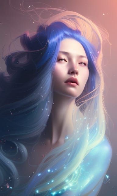 Cosmic Beauty Portrait in Hyperdetailed Style