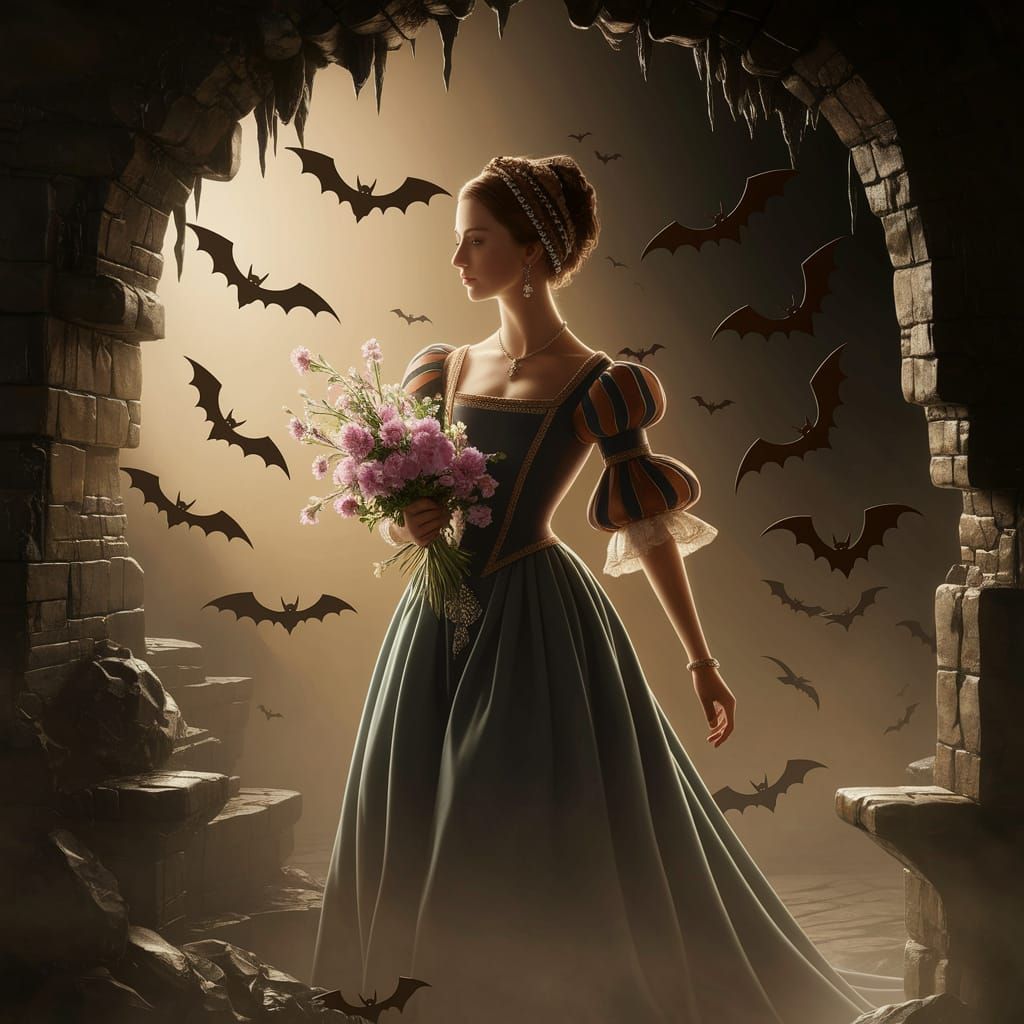 Renaissance Lady Emerges from Bat Cave