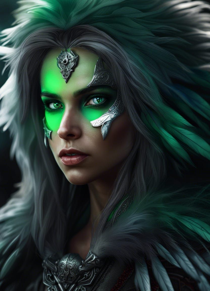 Silver Werewolf Rogue in High Fantasy Style