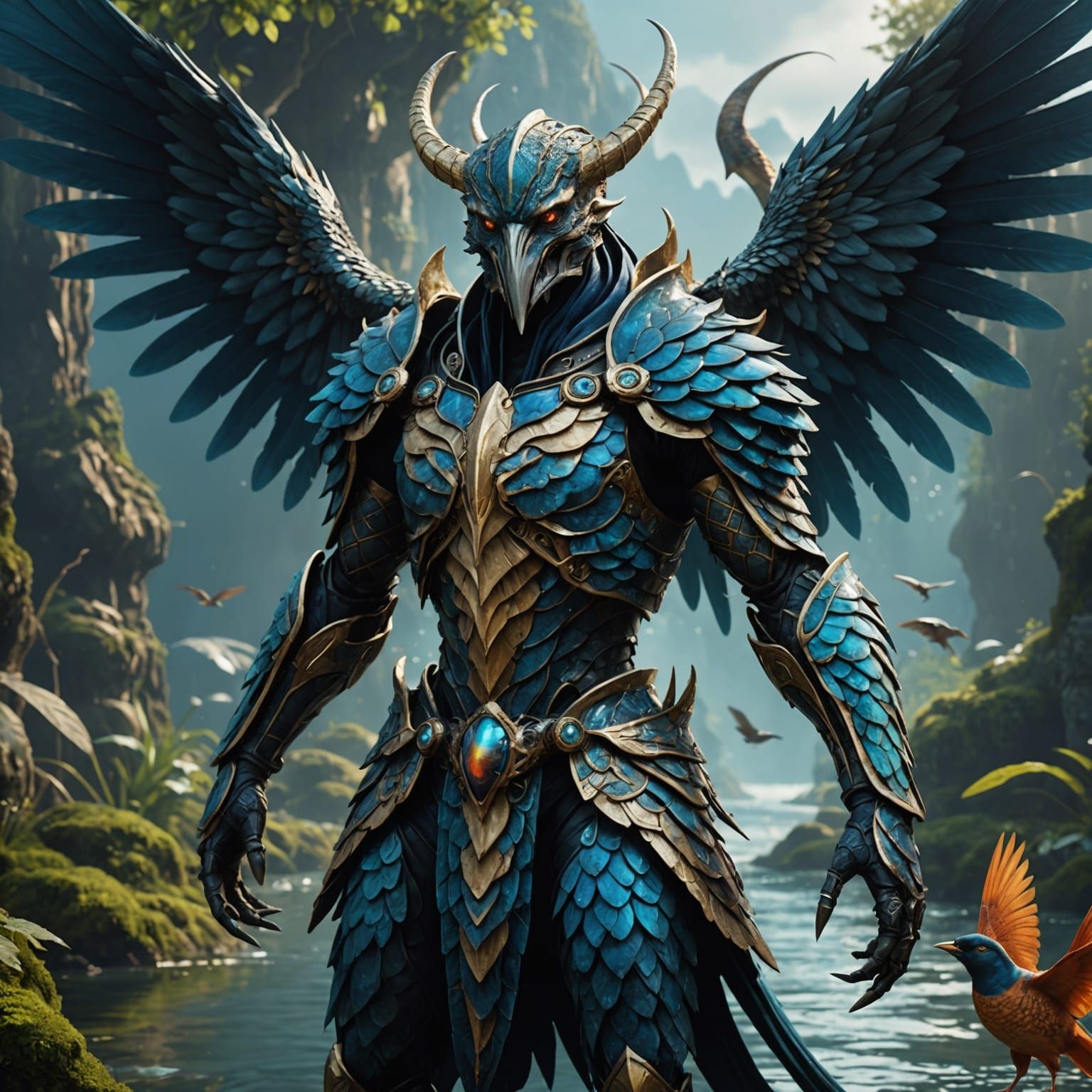 Winged Humanoid Creature: Fantasy Concept Art