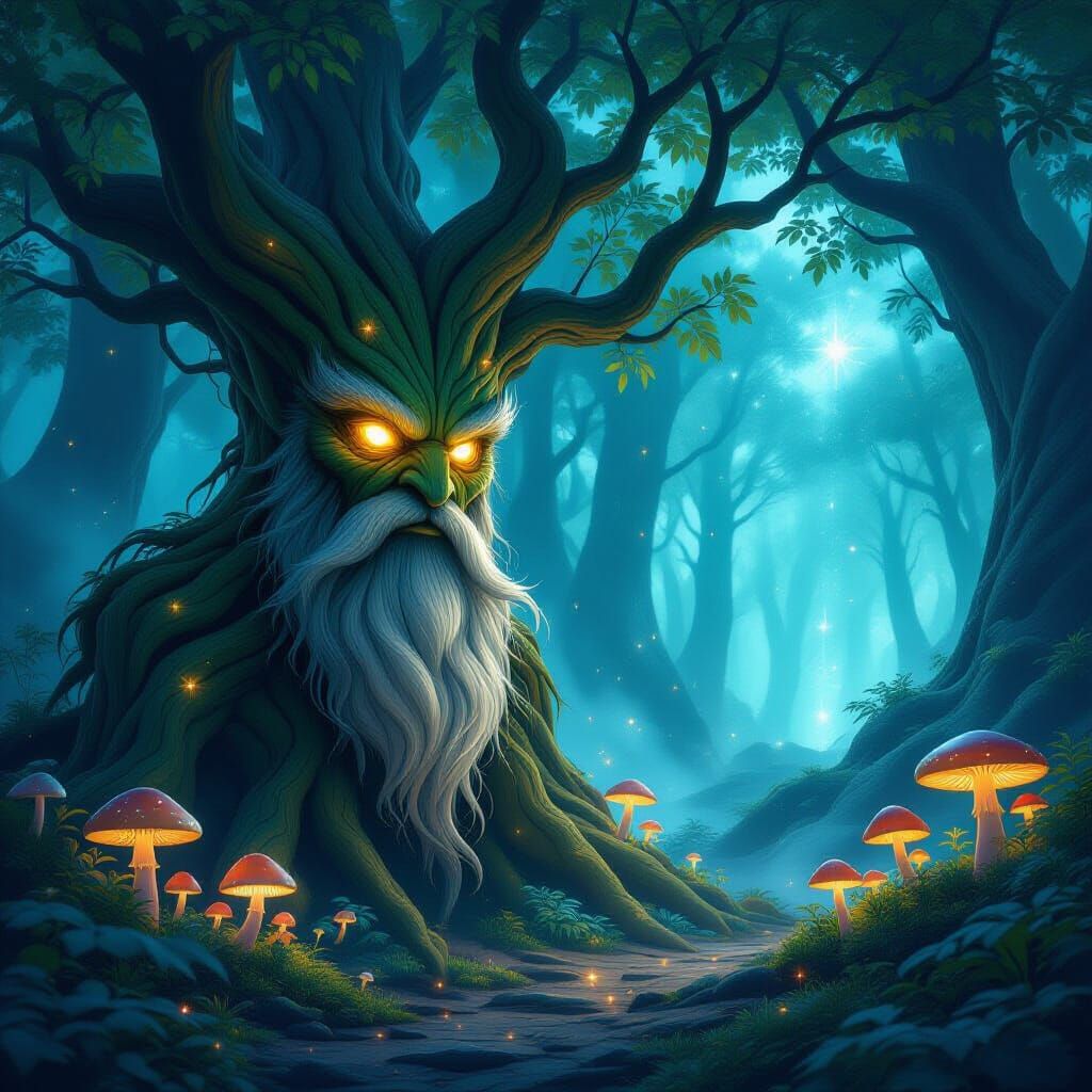 Celestial Portal Guardian in Hyperrealistic Style