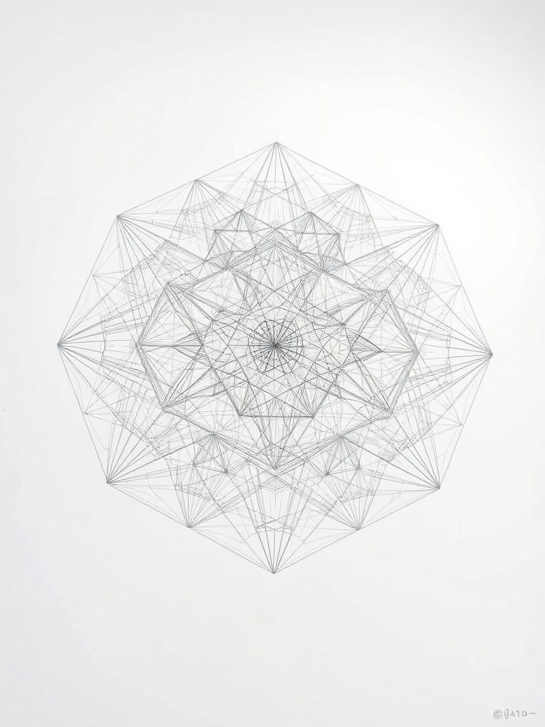 Complex Geometric Graphic Score as Holographic Art