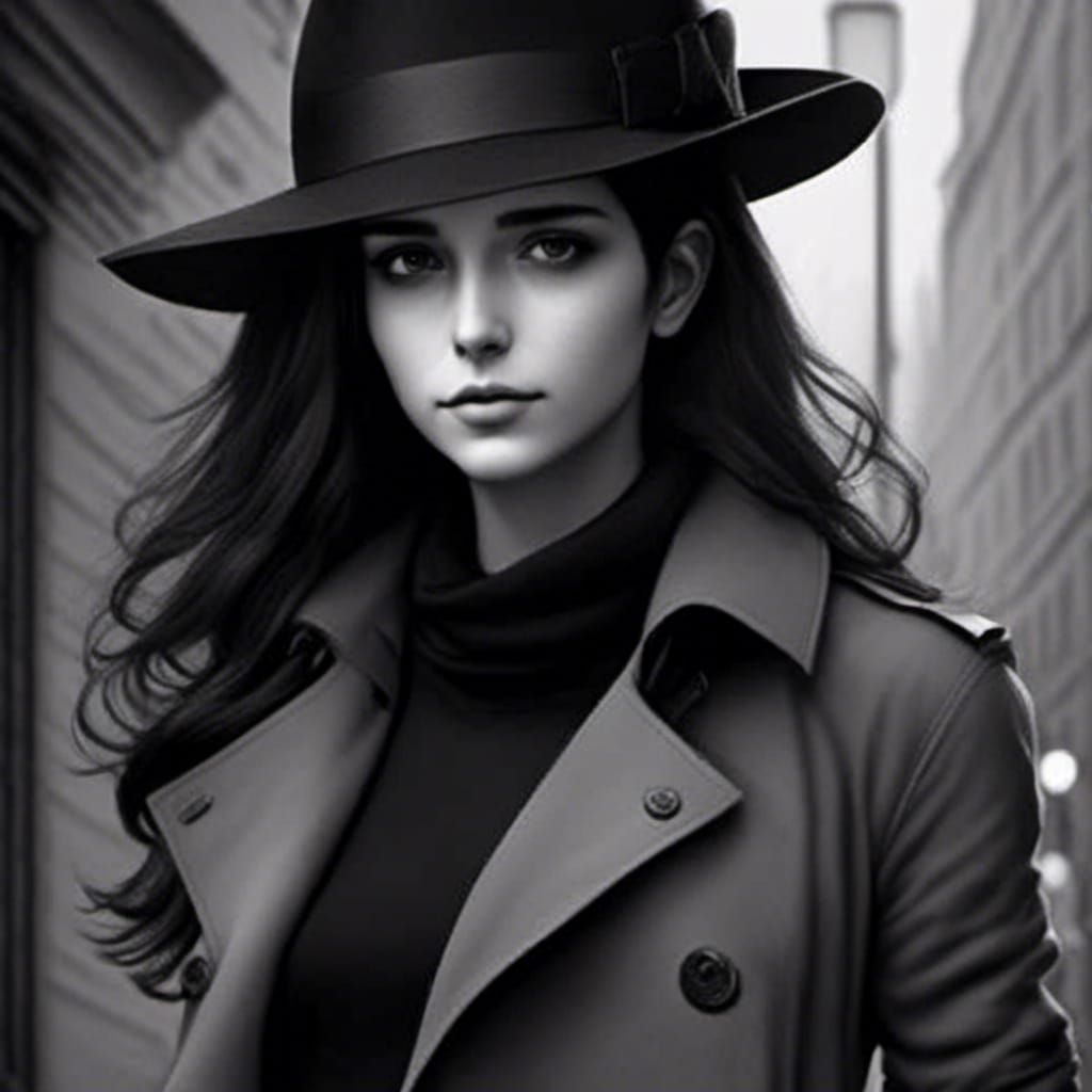 Noir Portrait of Investigator Andie Banks