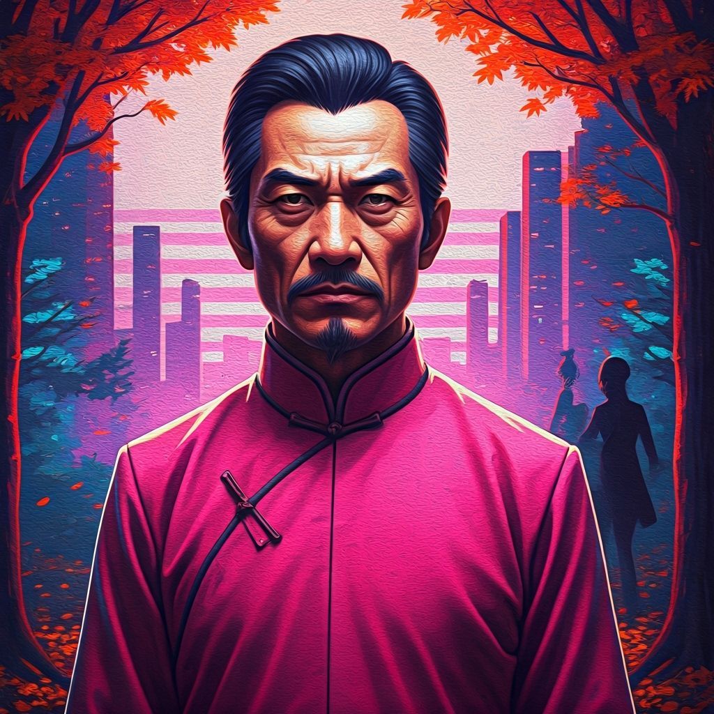 Assassin Tao in Neo-Impressionist Autumn Forest