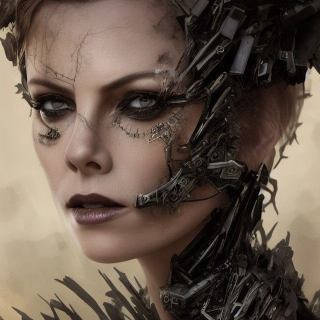 Concept Art: Harkonnen Vicountess with Living Metal Implants