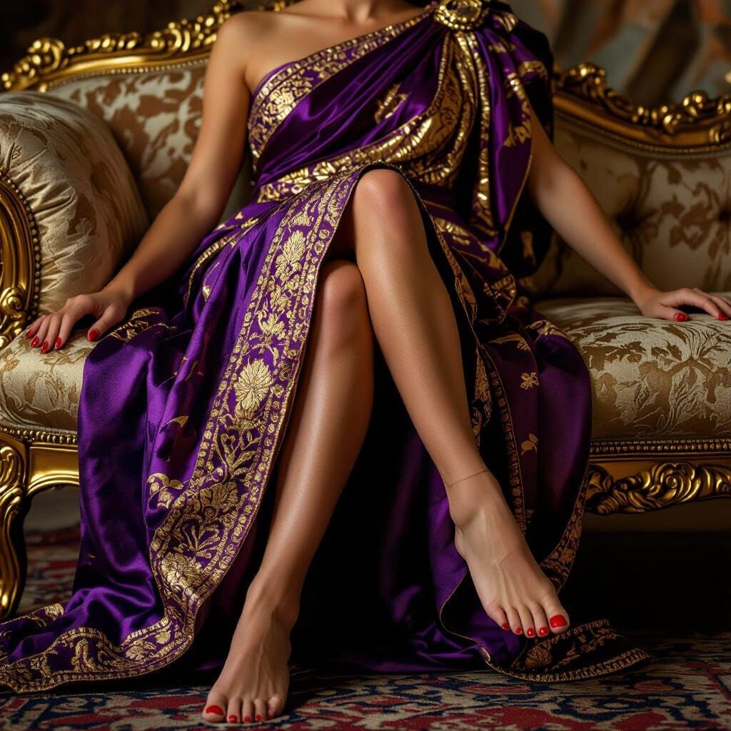 Empress of Rome Lounging in Opulent Portrait