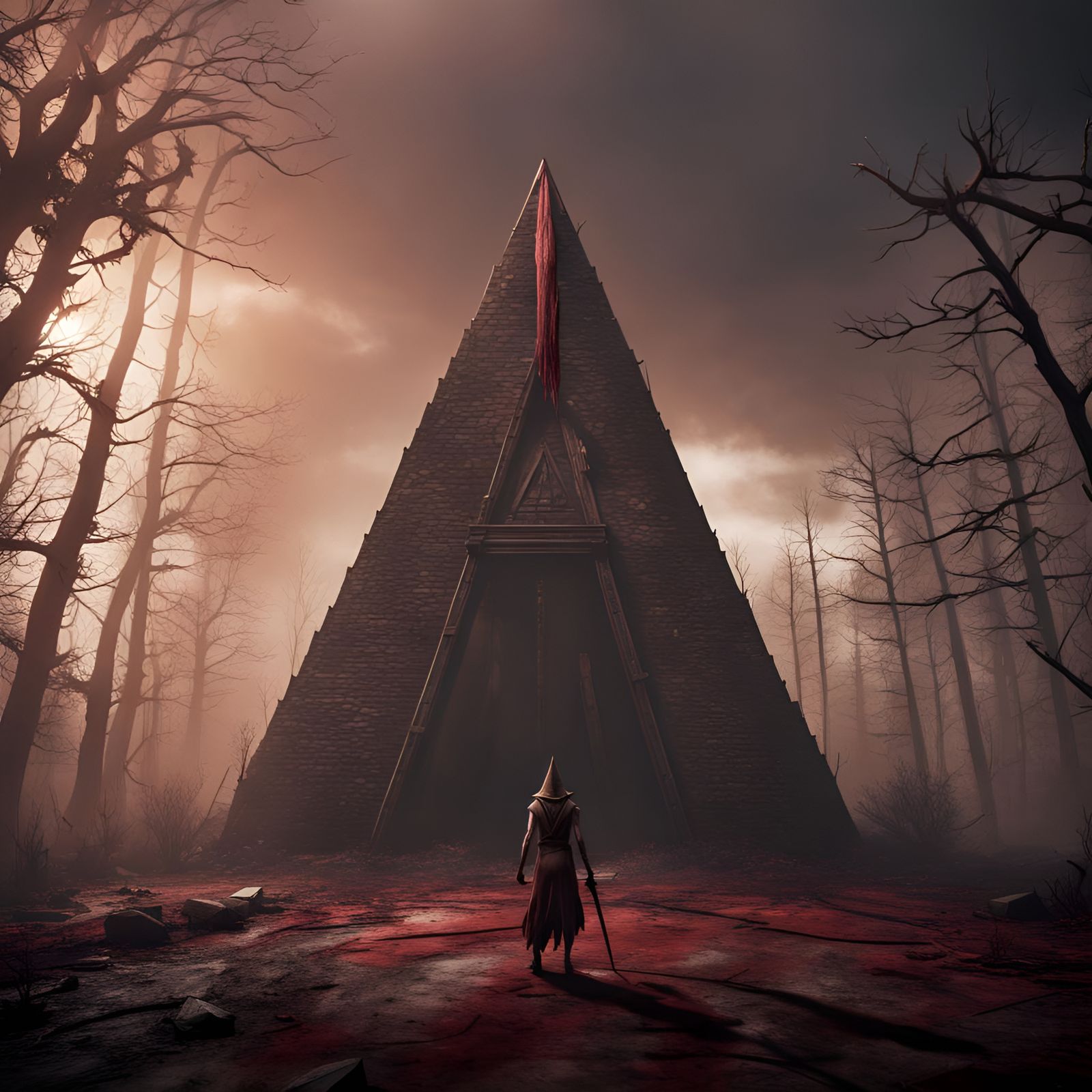 Pyramid Head: Detailed Matte Painting