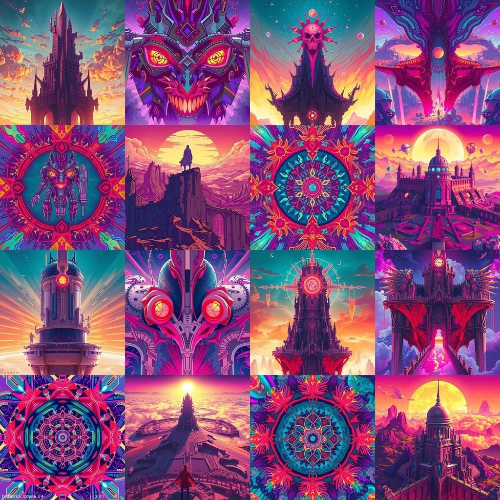 Epic Digital Dreamscapes in Maximalist Style