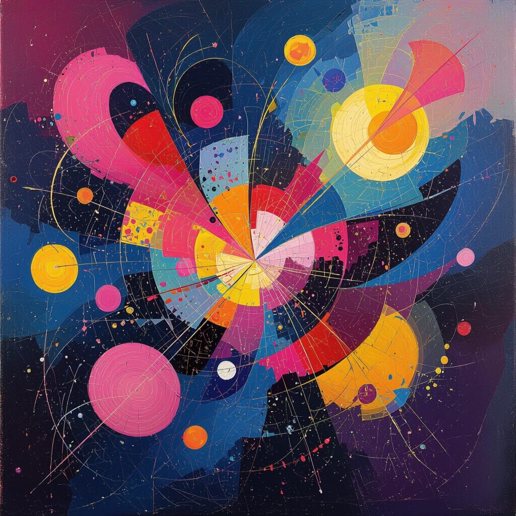 Abstract Joyful Explosion of Color and Form