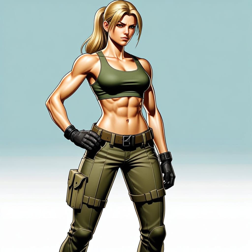 Woman Leaping in Realistic High-Resolution Death Dance