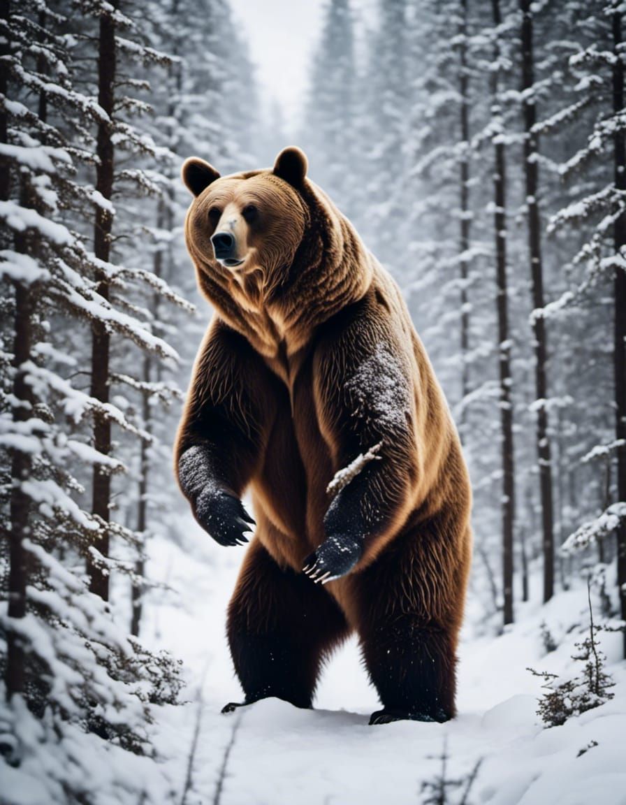 Stylized AI Bear Image