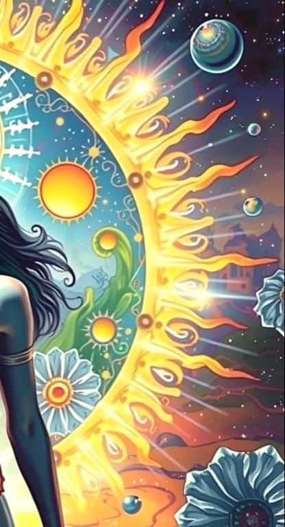 Divine Being in Warm, Golden Light