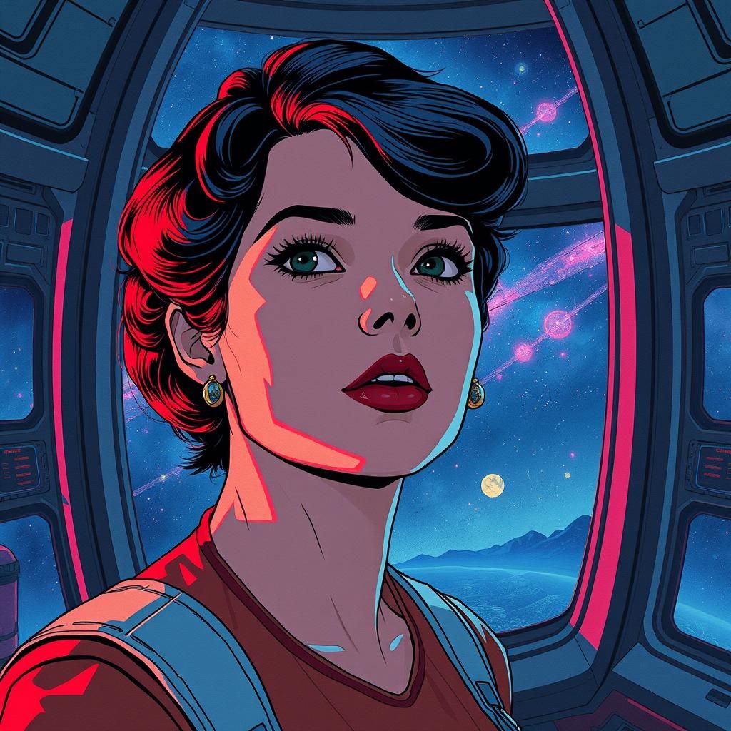 In the minimalist illustrative style of Mœbius, Cosimo Gallu...