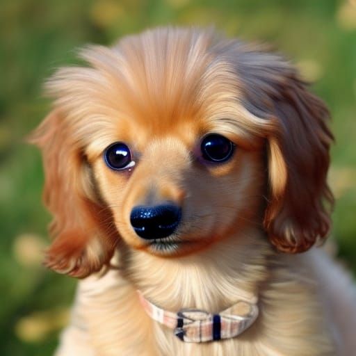 Animated Cute Dachshund and Poodle-Pomeranian Mix