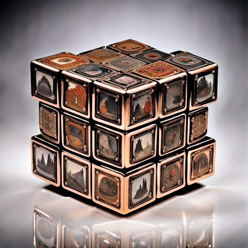 Surreal Doctor Who Mosaic Cube