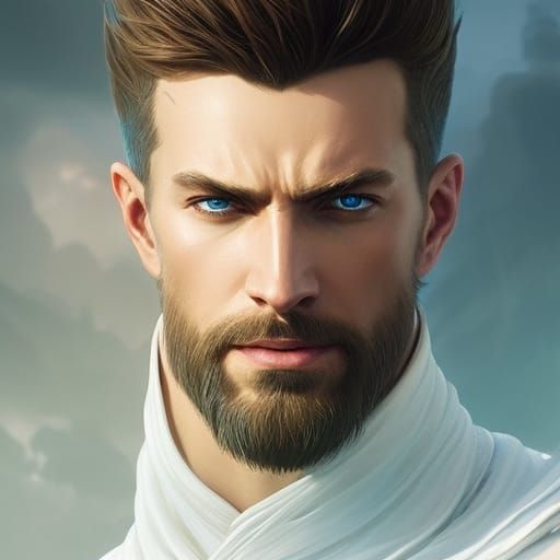 Mesmerizing Pearl and Glass God Portrait in 8K