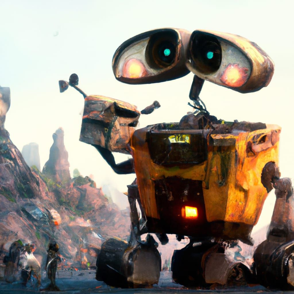 Hyperdetailed WALL-E Concept Art in 8k