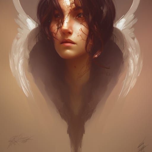 Angel of Death: Hyperdetailed Concept Art Portrait