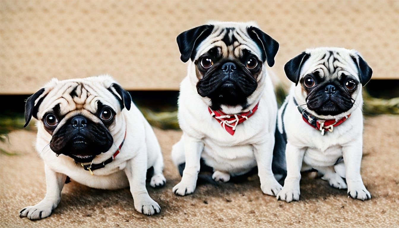 Cute Pug Pets in Adorable Settings