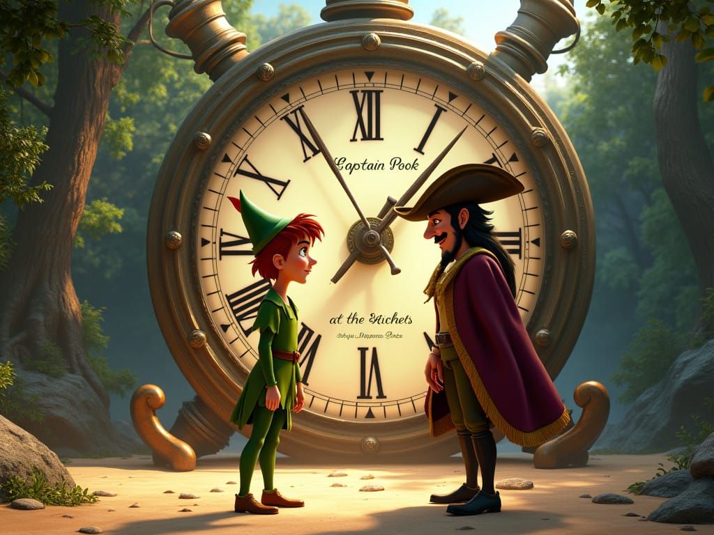 Steampunk Showdown: Peter Pan and Captain Hook Face Off