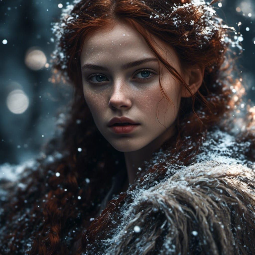 Fae in Dark Oil Painting with Realistic Textures