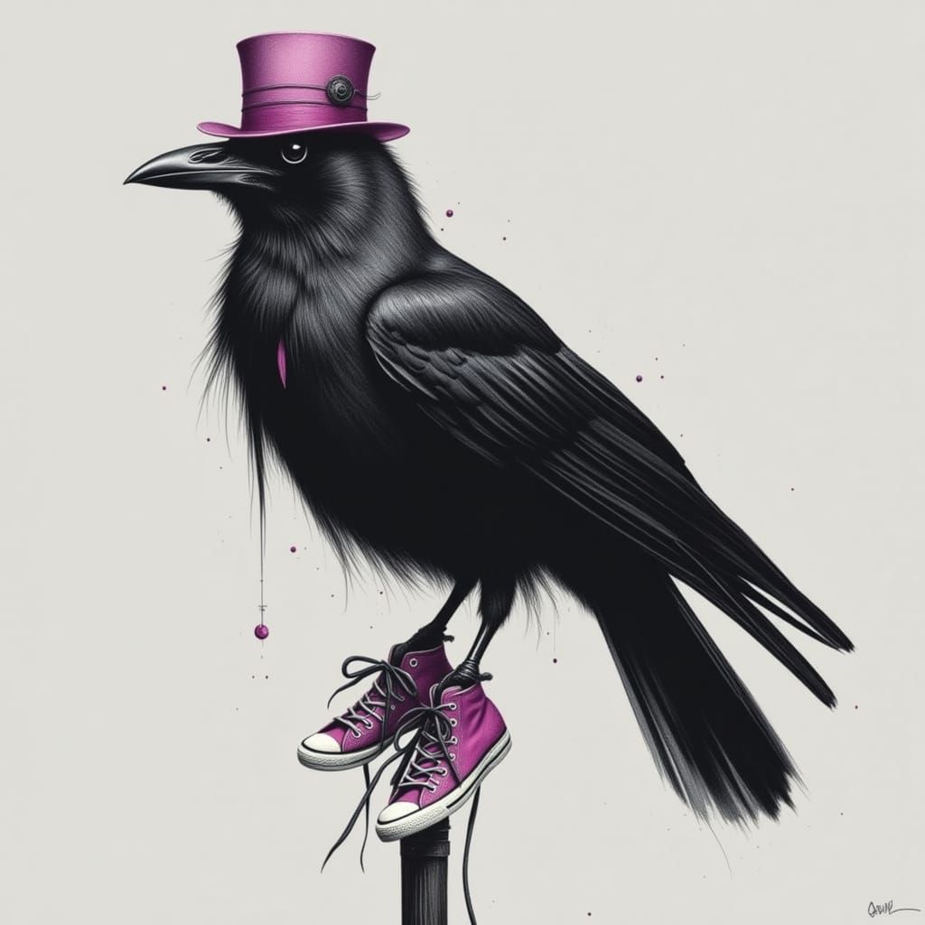 Raven with Hightops