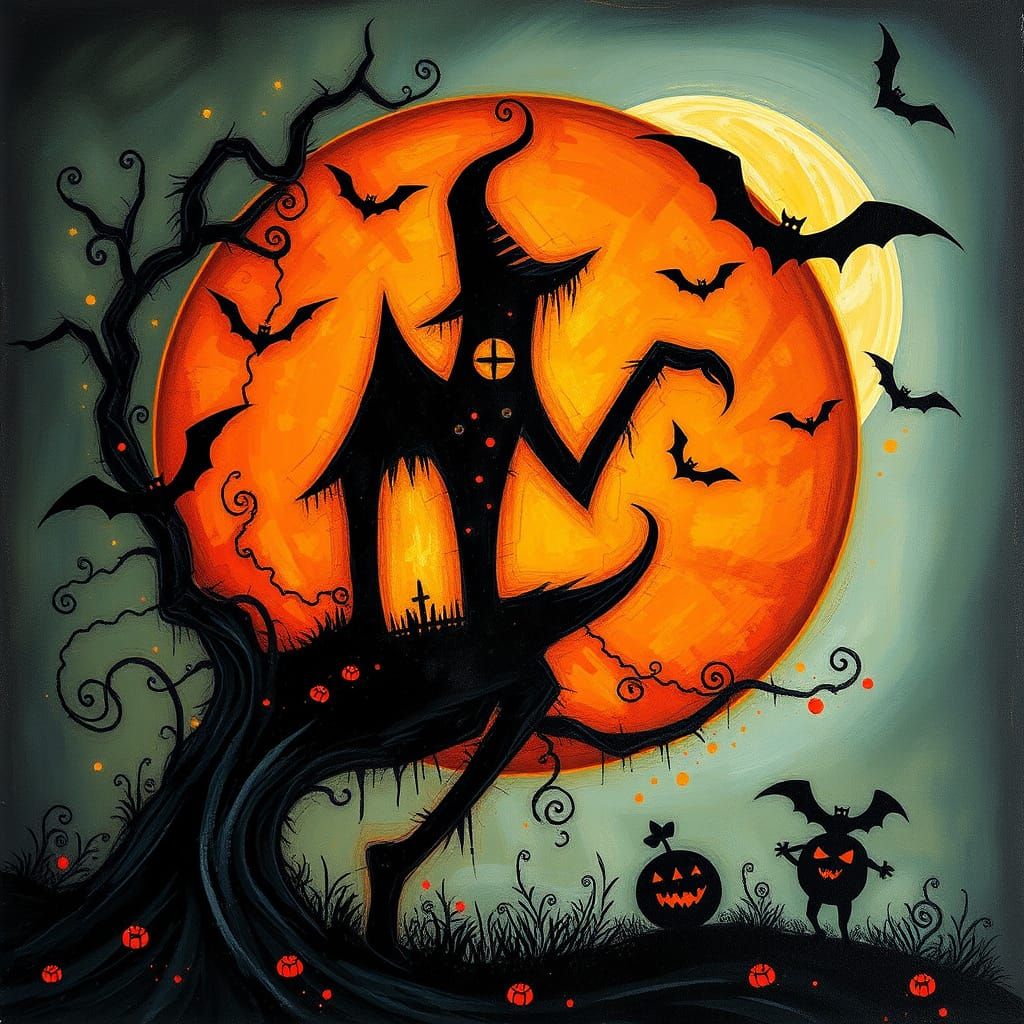 Intricate Fractal Halloween Art