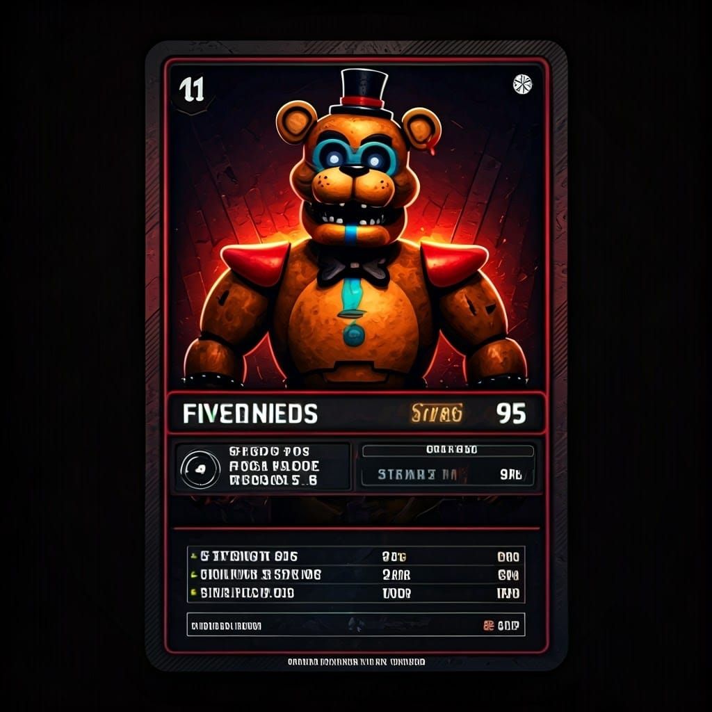Freddy Fazbear Collectible Trading Card Fan Art