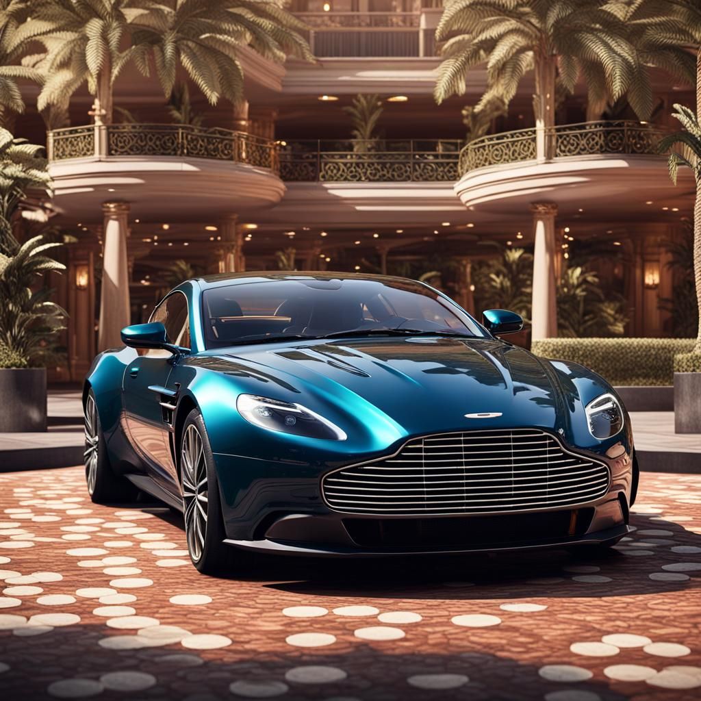 Aston Martin at Monaco Casino: 3D Render