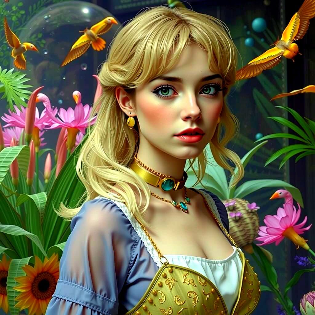 Surreal Glamour: A Psychedelic CGI Masterpiece