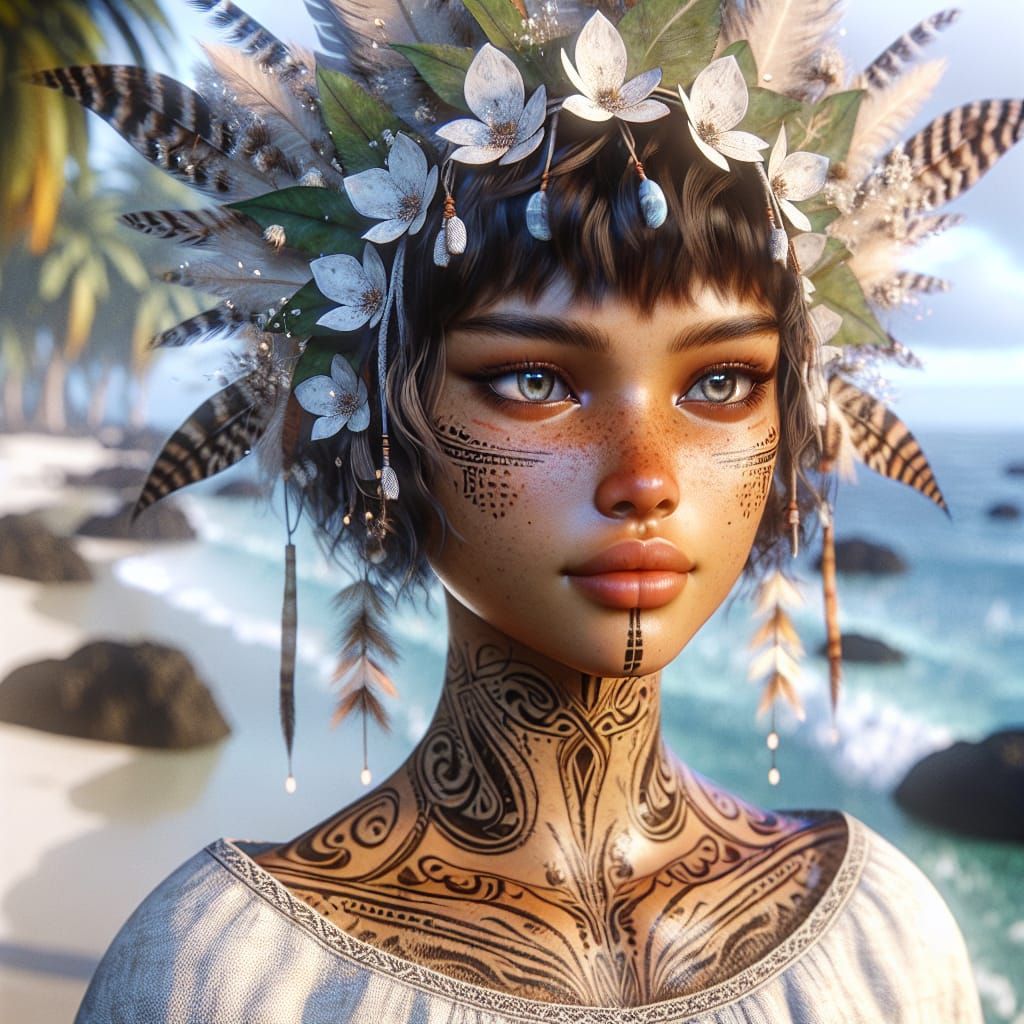 Guanche Woman as Magec, Goddess of Light