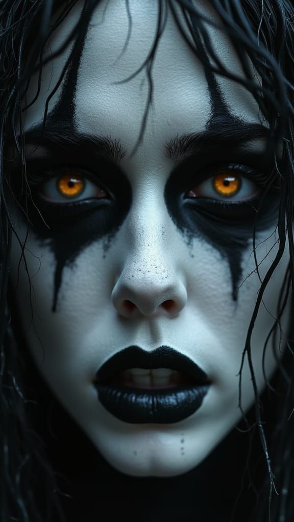 Haunting Gothic Figure Staring Into Void, Hyper Realistic