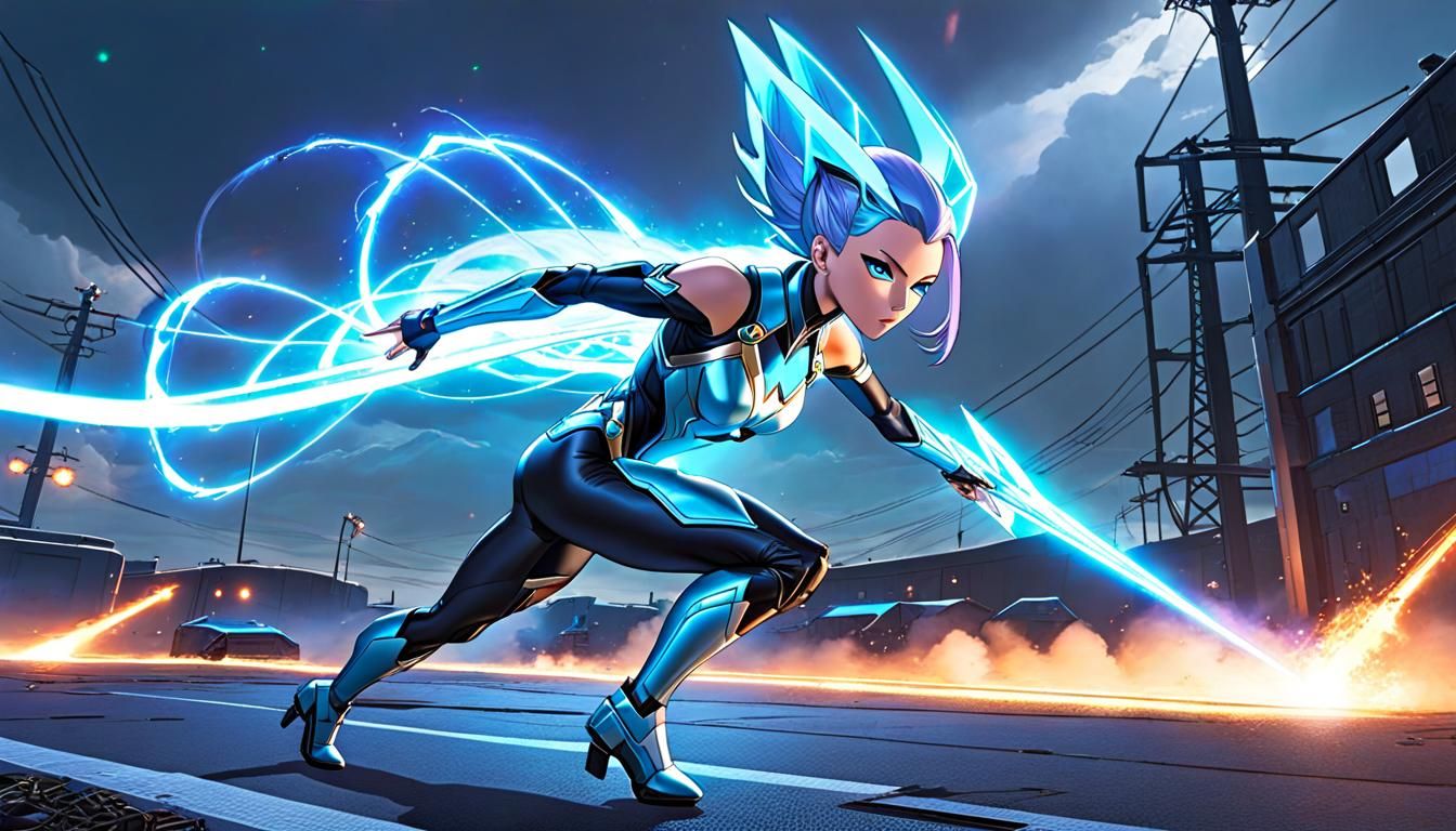 Epic Hero Landing by Beautiful Alien Woman