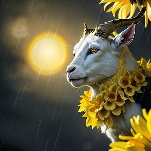 Yellow Fantasy Landscape with God Rays