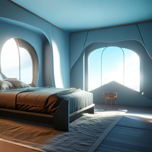 Fantastical Princess Bedroom in Detailed Matte Painting