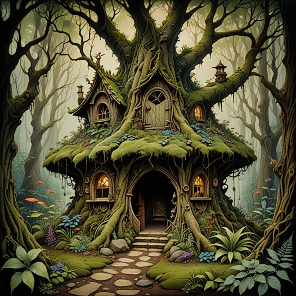 Enchanted Faerie Playground in Whimsical Forest