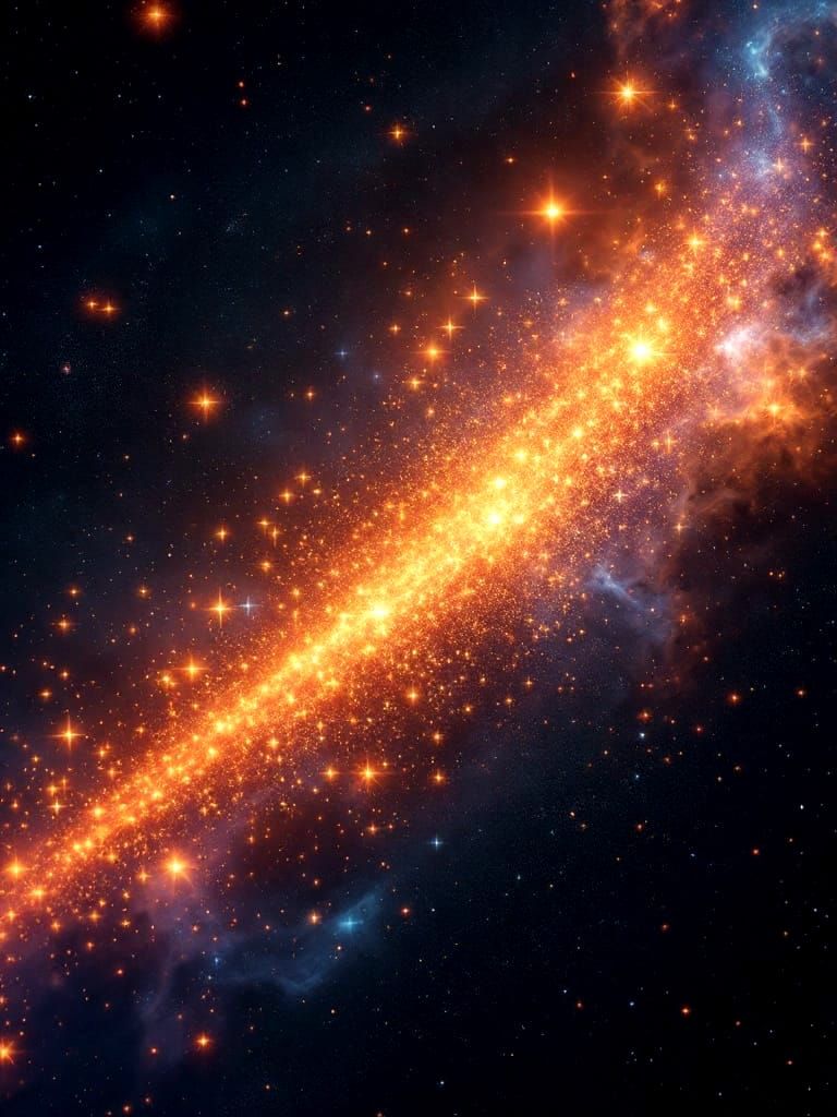 Celestial Spectacle: Twinkling Star Trails in Space