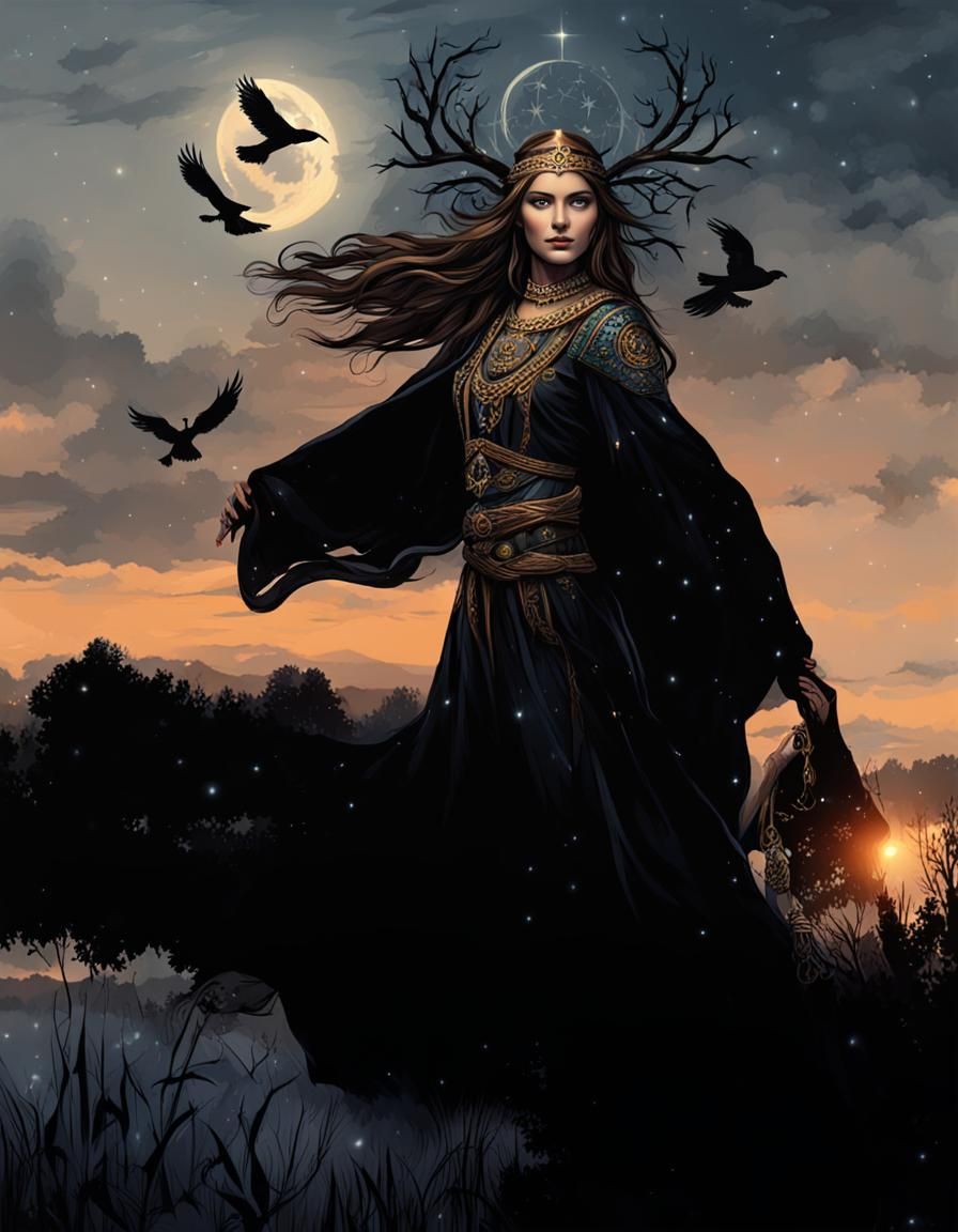 Mara: Beautiful Slavic Goddess of Night