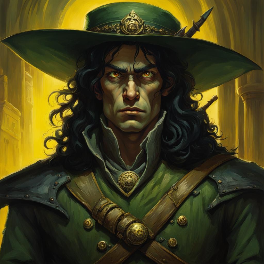 Emaciated Green-Skinned Midget Fantasy Ranger