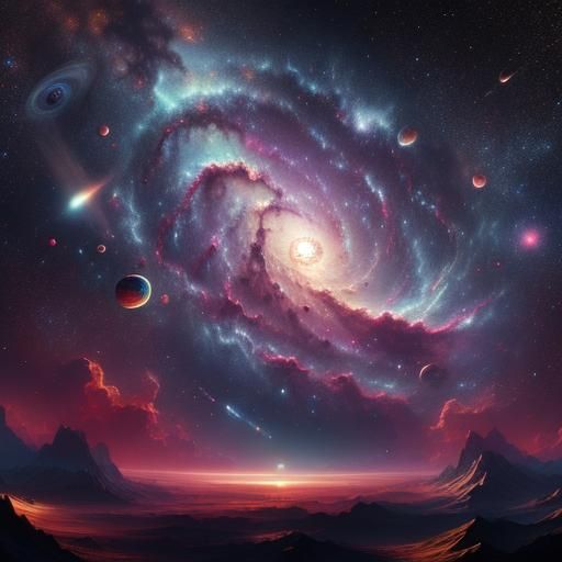 Photorealistic Andromeda Galaxy Digital Art in 4K