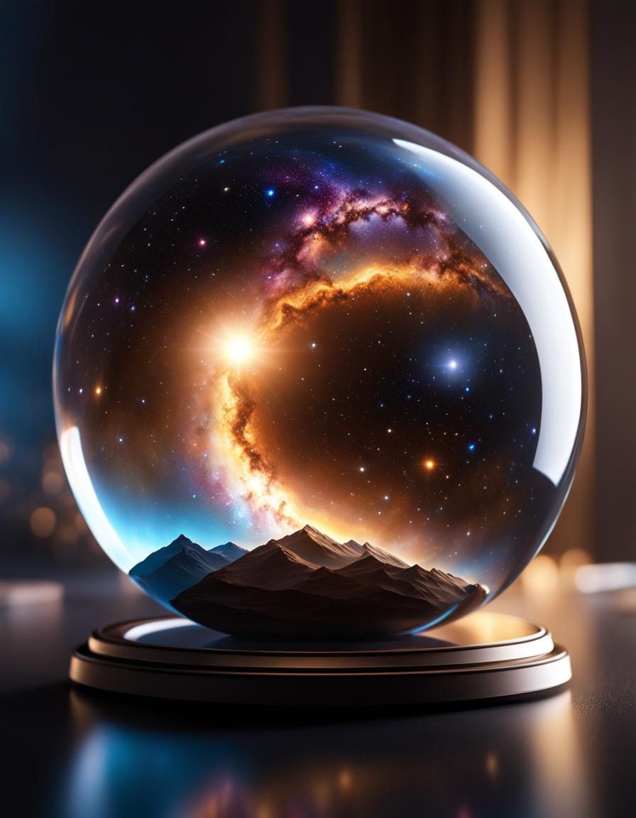 Holographic Milky Way in Glass Sphere