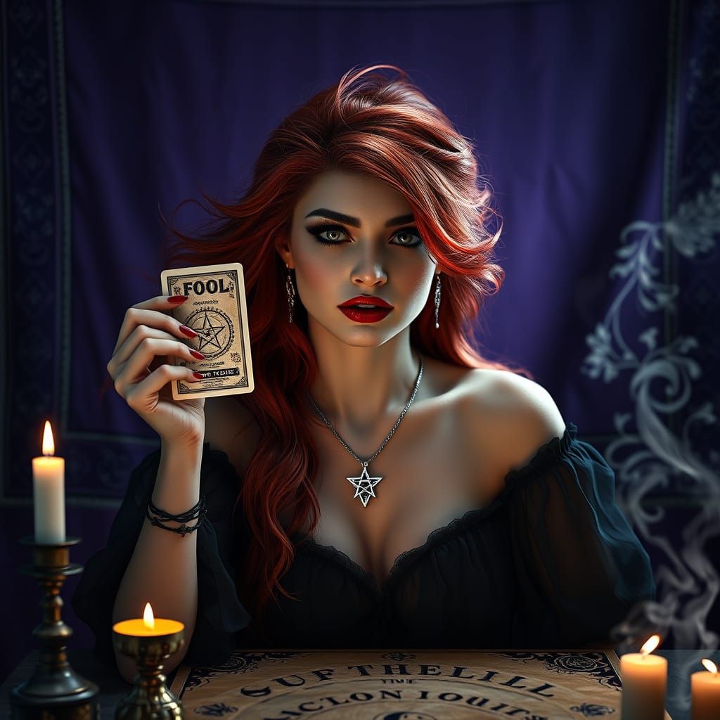 Goddess of Mysticism in Elegant Fantasy Attire