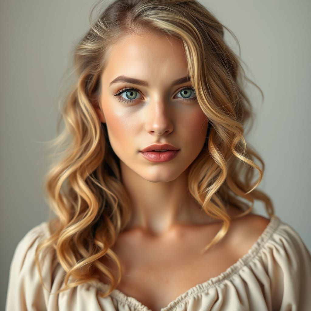 Elegant Bohemian Beauty in Soft Focus
