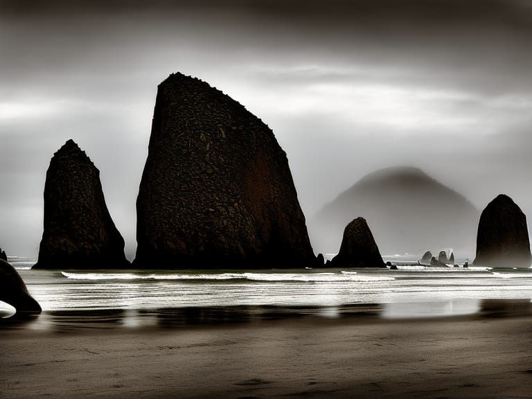 Eerie Horror at Cannon Beach: A Gothic View