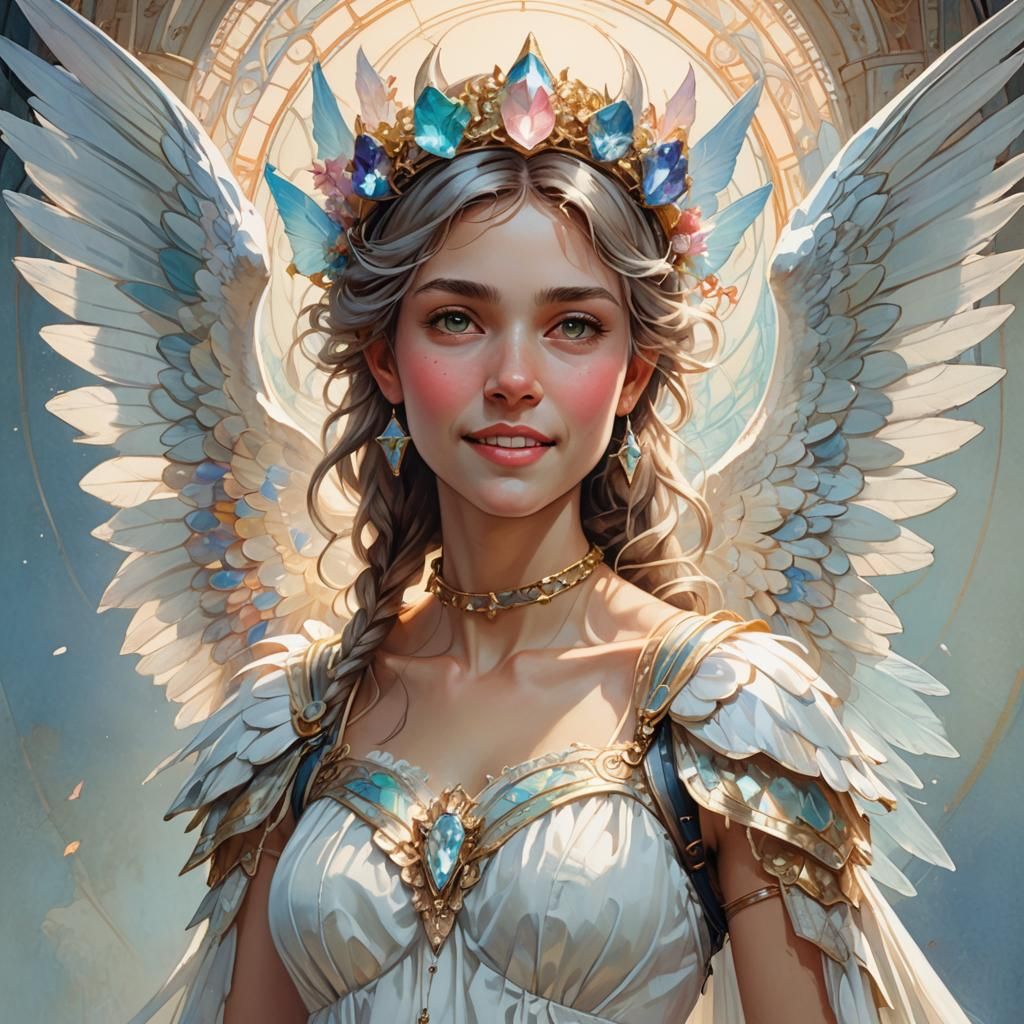 Tooth Fairy Portrait in Watercolor Style