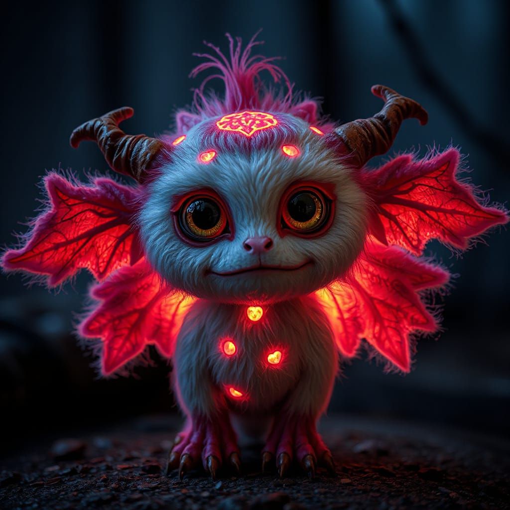 Luminous Embroidered Fantasy Forest Creature