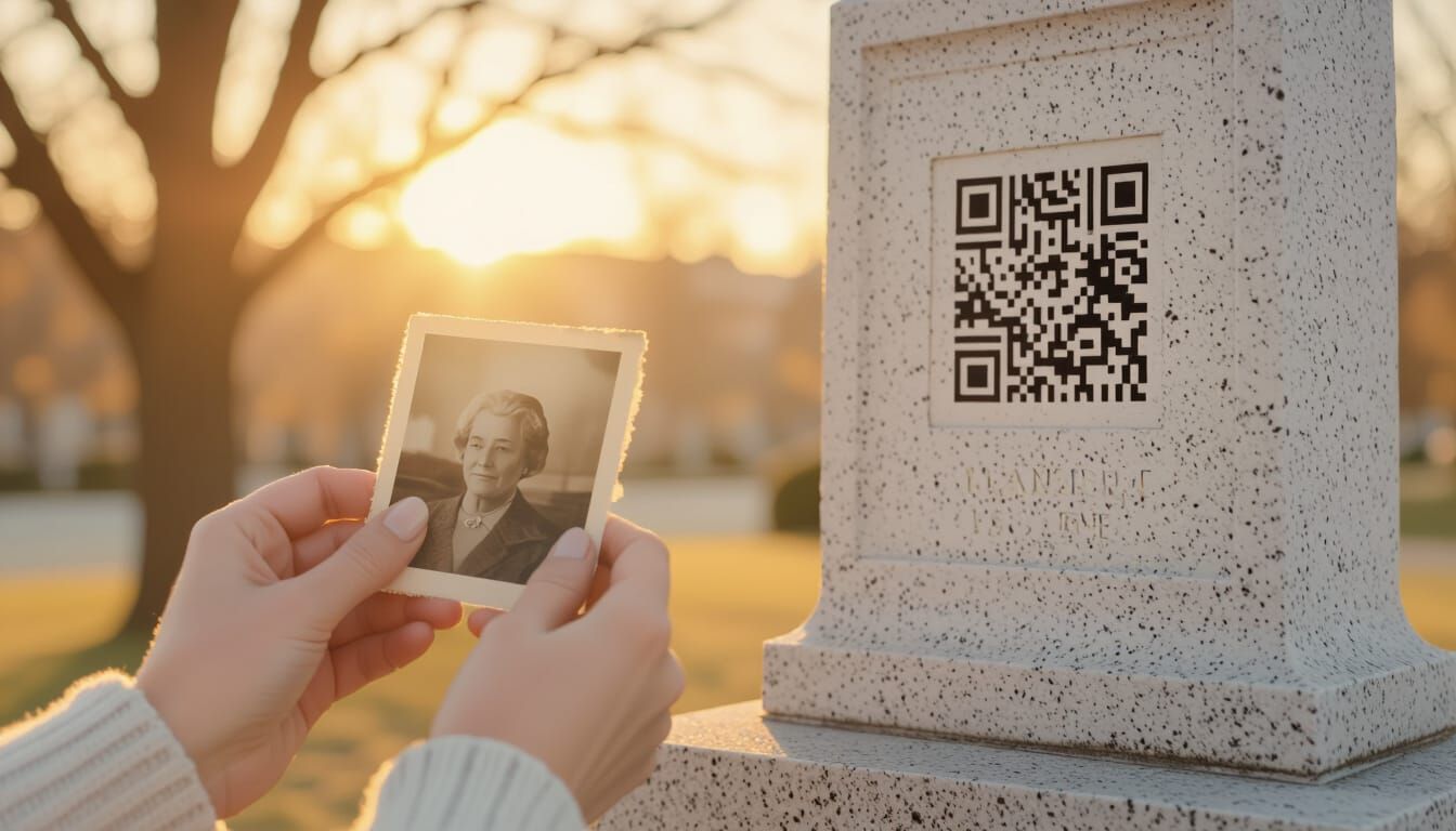 Photorealistic Hands Hold Faded Photo, Monument in Backgroun...