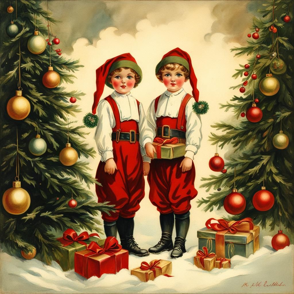 Christmas around 1920 - 4 pictures (02/04)