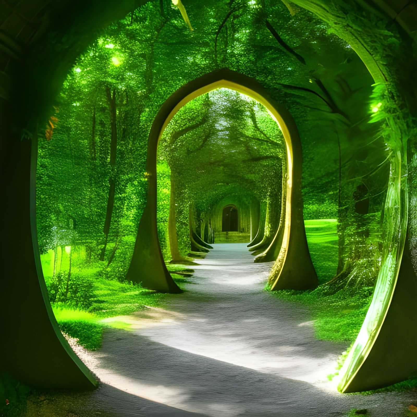 Magic Stone Portal in Lush Forest