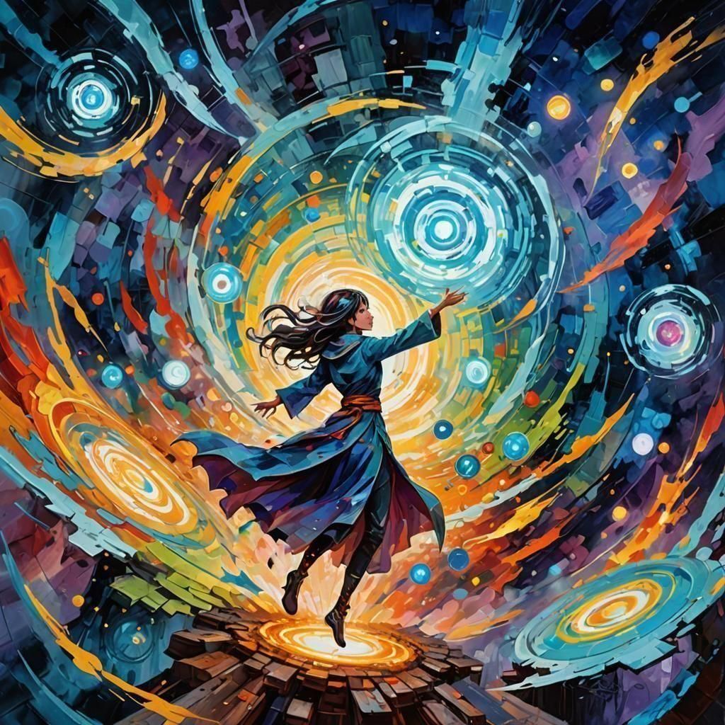 Abstract White Yellow Orange Swirl Design